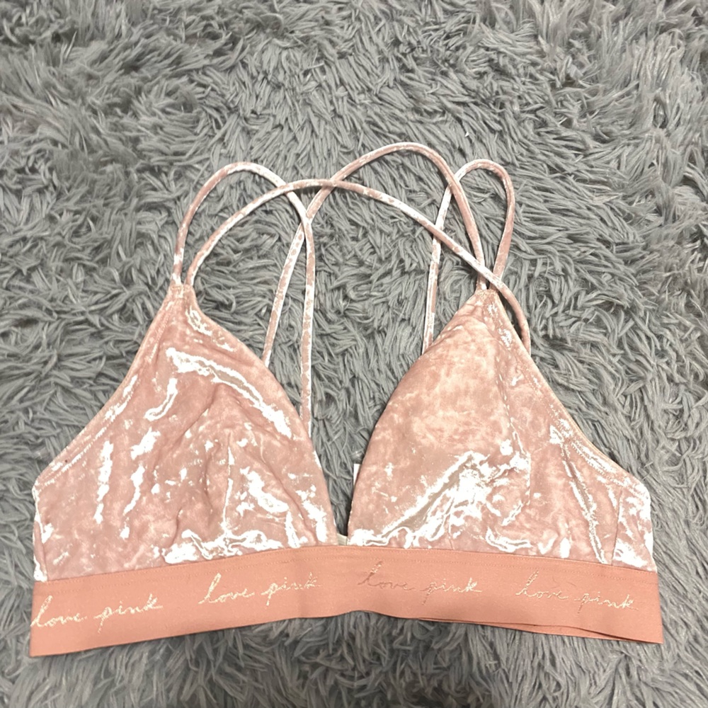 PINK velvet bra